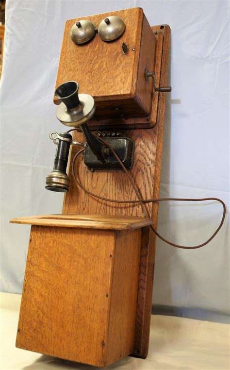 stromberg carlson telephone metal box with handset|antique stromberg carlson telephones.